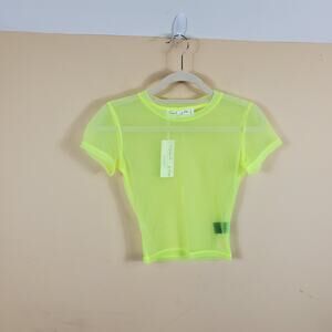 Emma & Sam Mesh Short Sleeve Tee Women's Size S